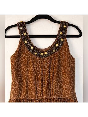 Vintage Chetta B Silk Beaded Maxi Dress